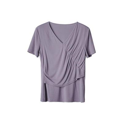 辰现短袖简约轻凉面料双层T恤