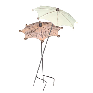 复古做旧铁艺小雨伞花插花园阳台花盆装饰品摆件园艺杂货花仙堂