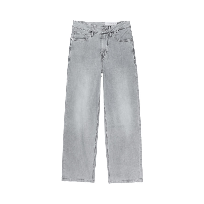 ABLEJEANS大直筒裤女士浅烟灰