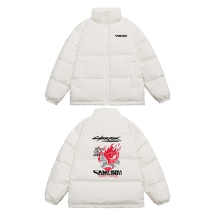 游戏赛博朋克2077周边强尼银手武侍乐队宽松冬羽绒服鸭绒外套高领