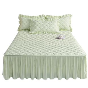 夹棉床裙单件2025新款公主风遮丑下摆床罩床裙款三件套防尘床垫套