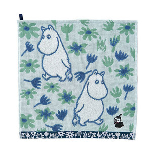 日本毛巾美术馆姆明纯棉手帕moomin毛巾家用可爱吸水儿童洗脸方巾