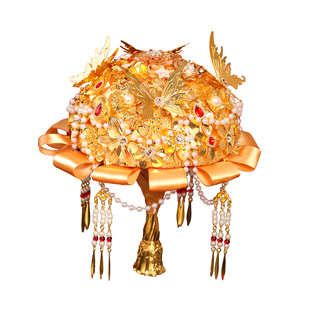 轻奢黄金色结婚新娘手捧花手工DIY材料包闺蜜出嫁新婚权杖礼物