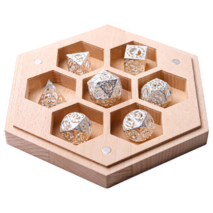 金属COC跑团骰子套装TRPG克苏鲁DND龙与地下城D20多面体桌游色子