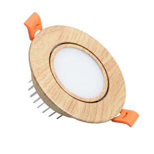 筒灯led天花灯嵌入式射灯家用开孔7 5cm原木色木纹灯客厅日式孔灯