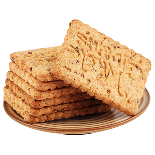 粗粮的魔芋麦麸低0代餐饼干无糖精零食品糖尿人热量脂肪卡饱腹