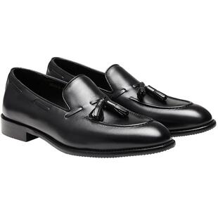 柏品男士皮鞋真皮乐福鞋男一脚蹬正装鞋子英伦商务休闲牛皮革男鞋