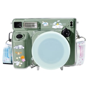 适用拍立得WIDE400水晶高透保护壳赠送硅胶镜头盖高透外壳防摔防刮随心搭配卡通DIY贴纸便携Instax防尘防刮蹭