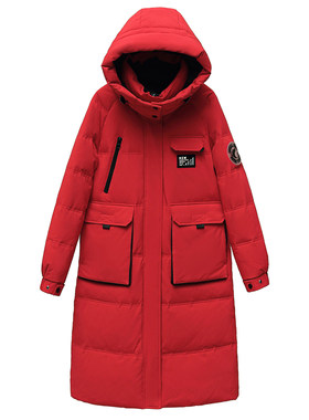 雪中飞工装防风长款加厚羽绒服