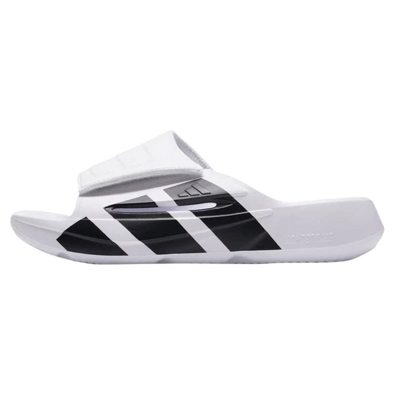 adidas阿迪达斯男女鞋LIGHTBLAZE SLIDE魔术贴一字休闲拖鞋JS3584
