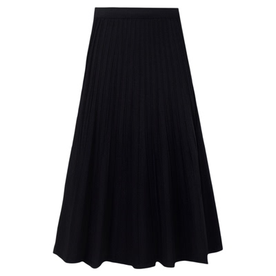 黑色百搭针织半身裙女春秋新款