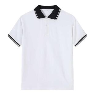 中小学生校服夏季短袖t恤POLO衫高中男女生班服棉质翻领半袖上衣