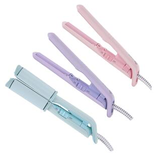 韩国新款马卡龙unix迷你直板夹卷发梳旅游便携陶瓷涂层卷直发棒