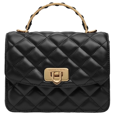 优雅菱格链条设计斜挎小方包