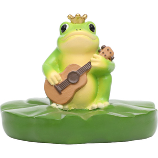 青蛙王子浮水摆件可爱创意鱼缸池塘鱼池喷泉水池假山流水造景装饰
