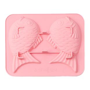 日式鲷鱼烧饼干硅胶烘焙工具双鱼蛋糕模具煎饼烤盘烘焙模具食品级