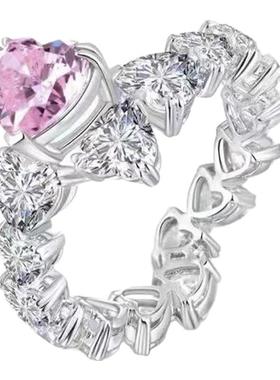 韩国ins小众感奢华钻石戒指女