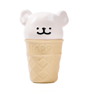 言仓线条小狗雪糕杯马克杯家用水杯陶瓷杯实用情侣生日礼物