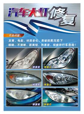 车辆维修美容广告宣传海报装饰画