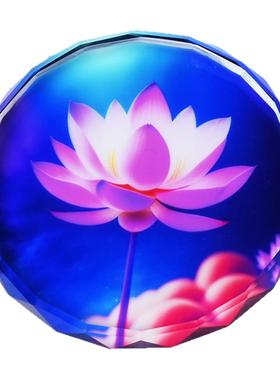 水晶玻璃圆片摆件镇纸