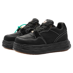 三寻 春季新款空军板鞋女内增高8CM厚底鞋子丑萌大头鞋百搭面包鞋