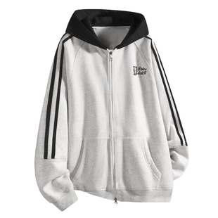 DUKE+DEXTER美式高街复古连帽卫衣男款春季运动情侣潮流开衫外套