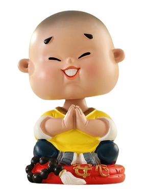 妙工坊汽车摆件摇头佛萌酷和尚