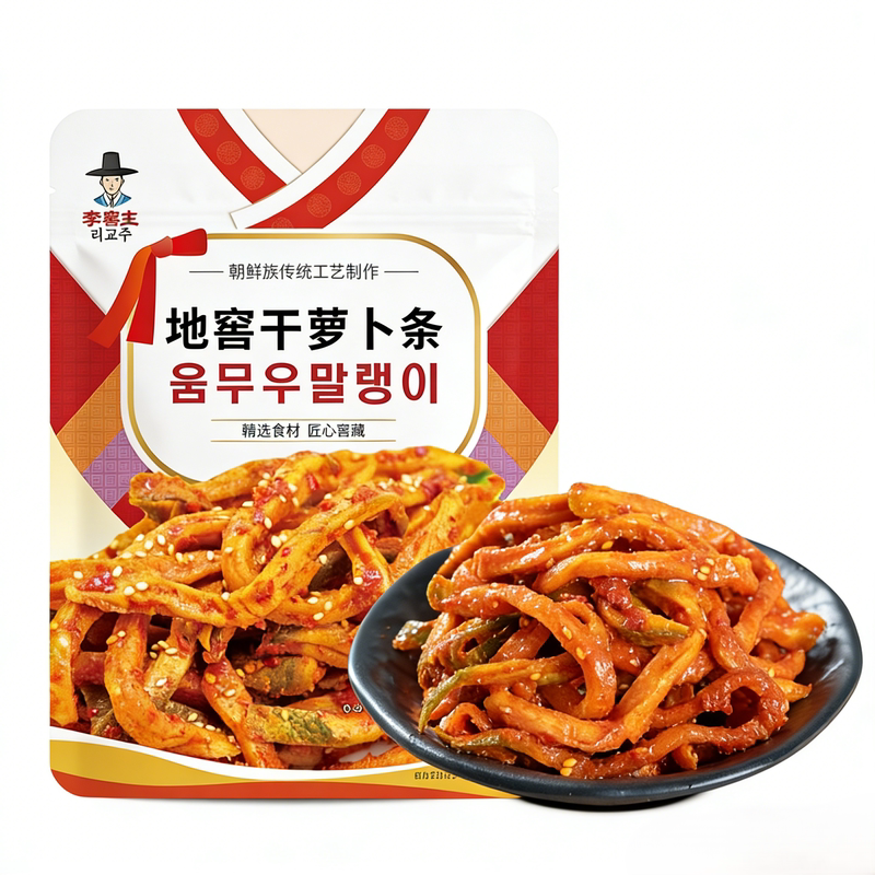 李窖主延边香辣泡菜萝卜条下饭
