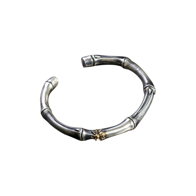 999情侣知足常乐纯银手镯