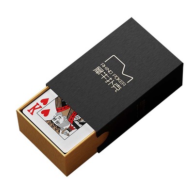 犀牛扑克牌高端定制进口黑芯布纹