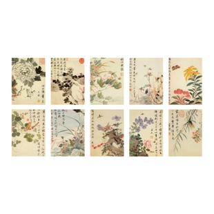 清代 王武 花卉十册 国画水墨写意画高清打印临摹学习底稿装饰画