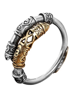 祥云男女小众设计ins风复古戒子