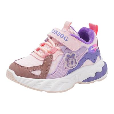 女童鞋巴布豆加绒运动冬季