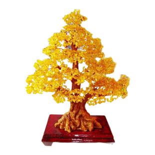 天然水晶摇钱树七色水晶发财树大号招财摆件客厅装饰公司开业礼品