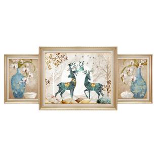 客厅装饰画欧式壁画肌理画美式油画玄关墙画新正品沙发背景墙挂画