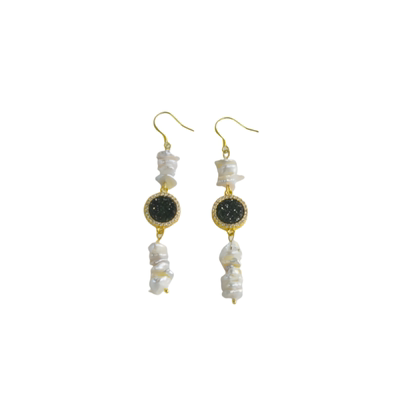 夸张中古小众S925银水晶耳环