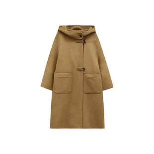 郑买买 可可暖域 今年流行秋冬款高级感宽松气质巨好看的连帽大衣