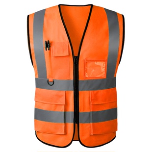 反光安全背心加肥加大荧光大号男新款防护工作服外套夜间橙色印字
