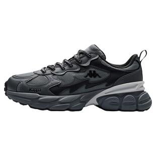 Kappa男鞋苔踪鞋黑色老爹鞋男款2026春季新款厚底休闲鞋运动鞋子