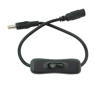 纯铜9-12V电源连接线带开关线DC头5.5*2.1mm双公母线接头灯带控制