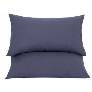 欧式纯棉枕套一对装夏季家用单人成人简约纯色48*74cm全棉枕头套