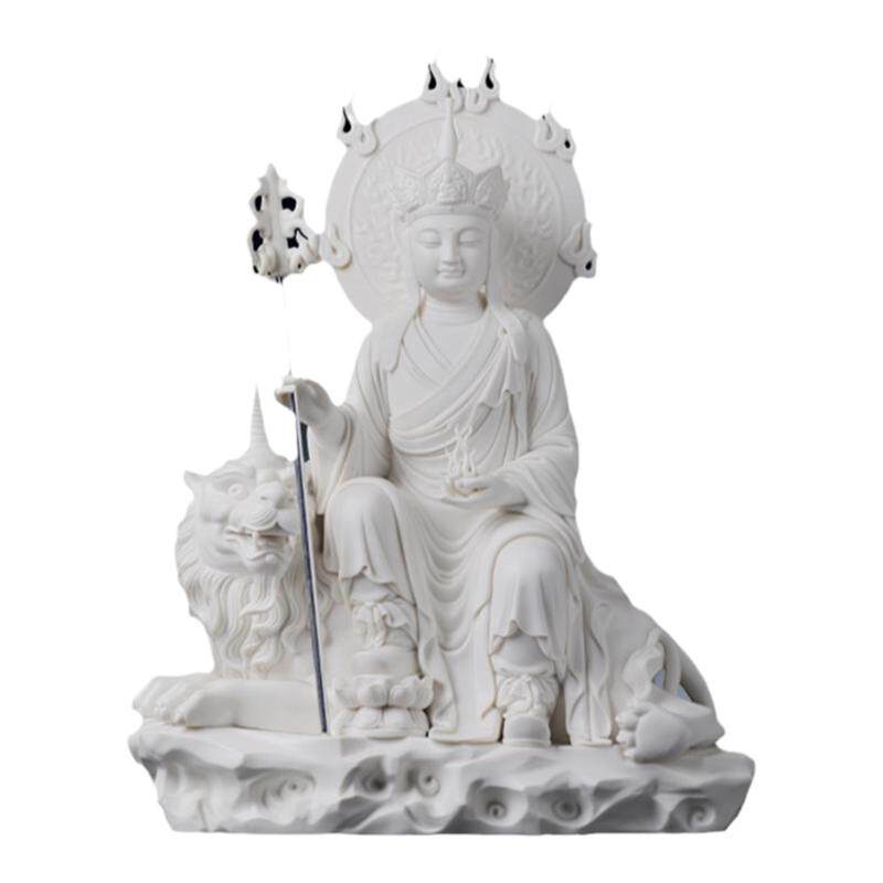 戴玉堂苏杜村陶瓷摆件《坐谛听地藏王菩萨》德化白瓷地藏佛像供奉