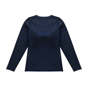 2025秋冬新款带胸垫长袖T恤女圆领白色罩杯一体打底衫女内搭百搭