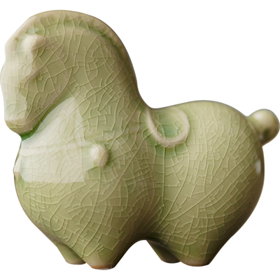 马年生肖可养开片唐马茶宠摆件