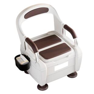 合金扶手老人家用豪华移动坐便椅孕妇病人便携移动坐便大小便马桶