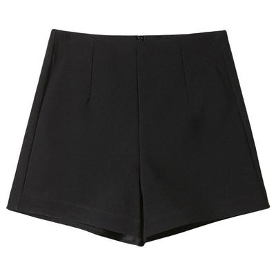 下衣失踪辣妹黑色热裤女冬外穿大码高腰遮胯显瘦胖mm弹力西装短裤