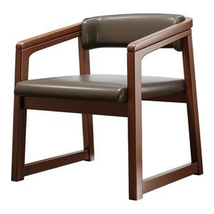 实木椅2025新款家用茶桌靠背仿古圈椅舒服久坐中式围椅客厅主人椅