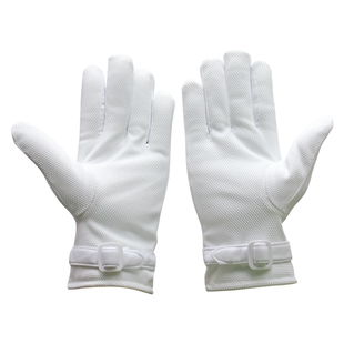 冬天季男女黑白保暖加厚加绒三筋礼仪棉手套物业酒店门童安保晨练