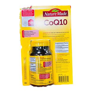 美国代购Nature Made辅酶Q10软胶囊200mg高剂量CoQ10护心脏140粒