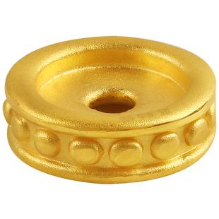 足金999花纹24K黄金隔片纯金垫片珠文玩佛珠手串转运隔珠配件男女
